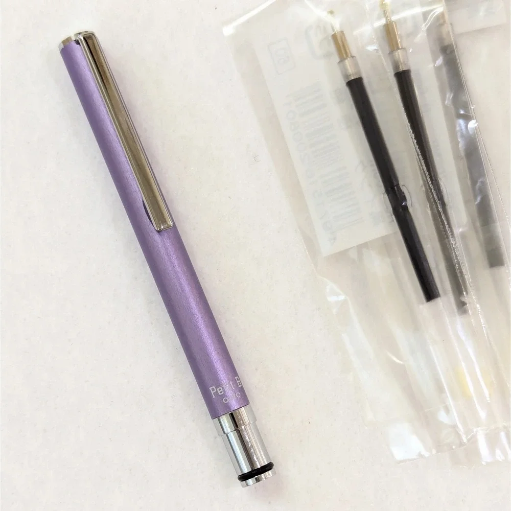 OHTO Petit-B Needle Point Ballpoint Pen Purple Skinny Mini 3 1/8